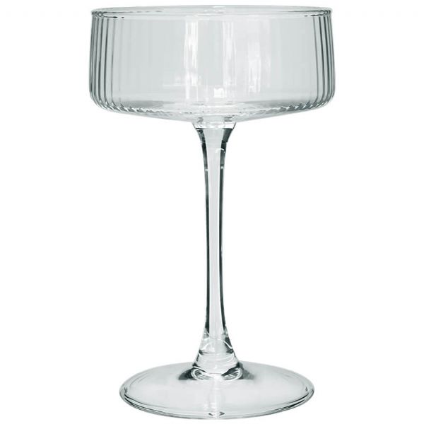 Ribbed Coupe Champagne Glass